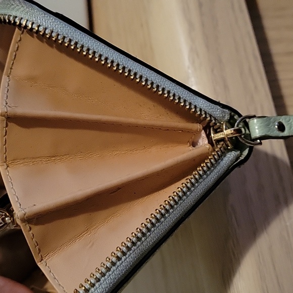 kate spade Pale Minty Teal Large Zip Wallet - Picture 11 of 11